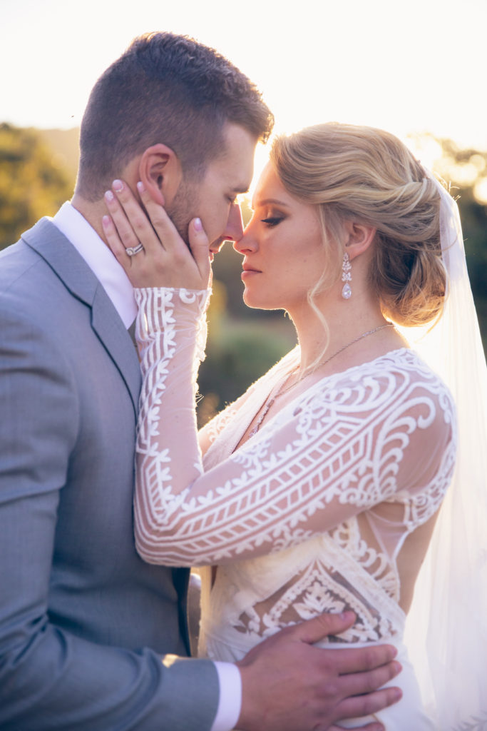 bride and groom romantic couple